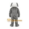 Plush Grey Dog Mascot Costume
