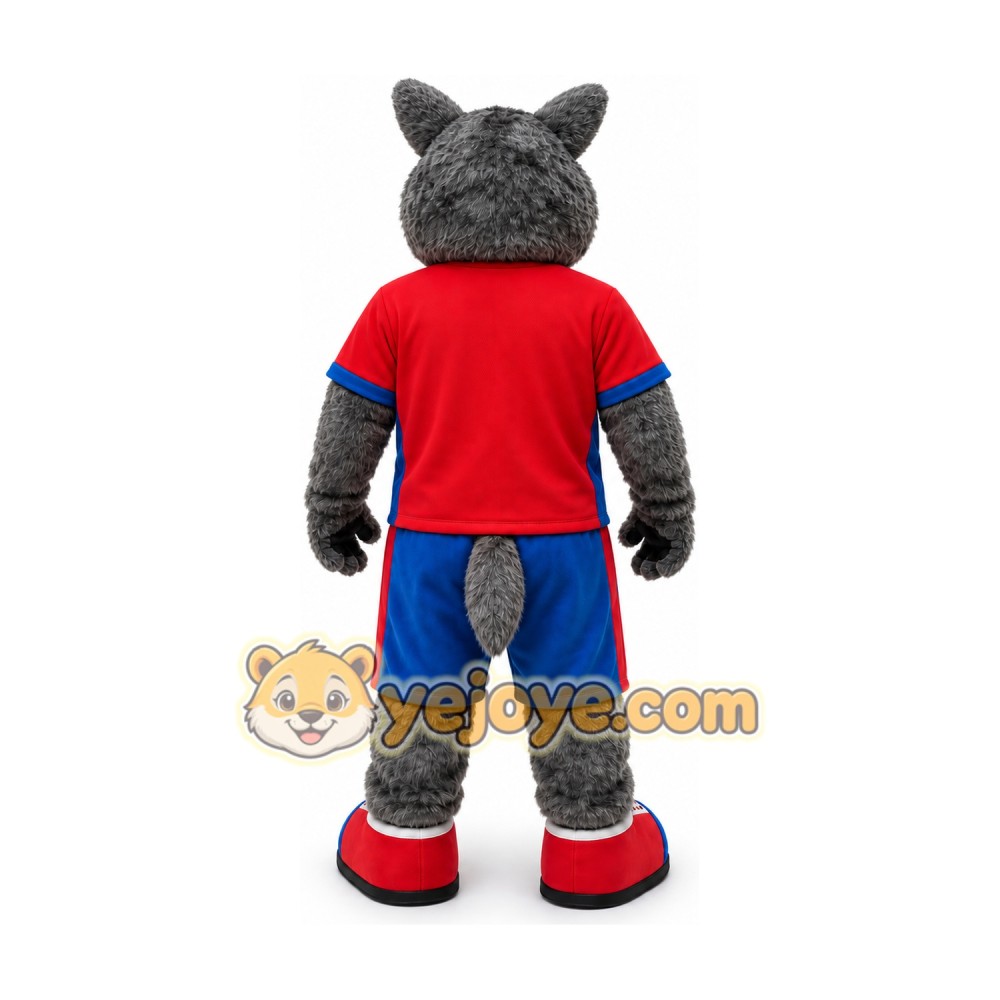 Plush Grey Wolf Mascot Costume Plush Grey Wolf Mascot Costume