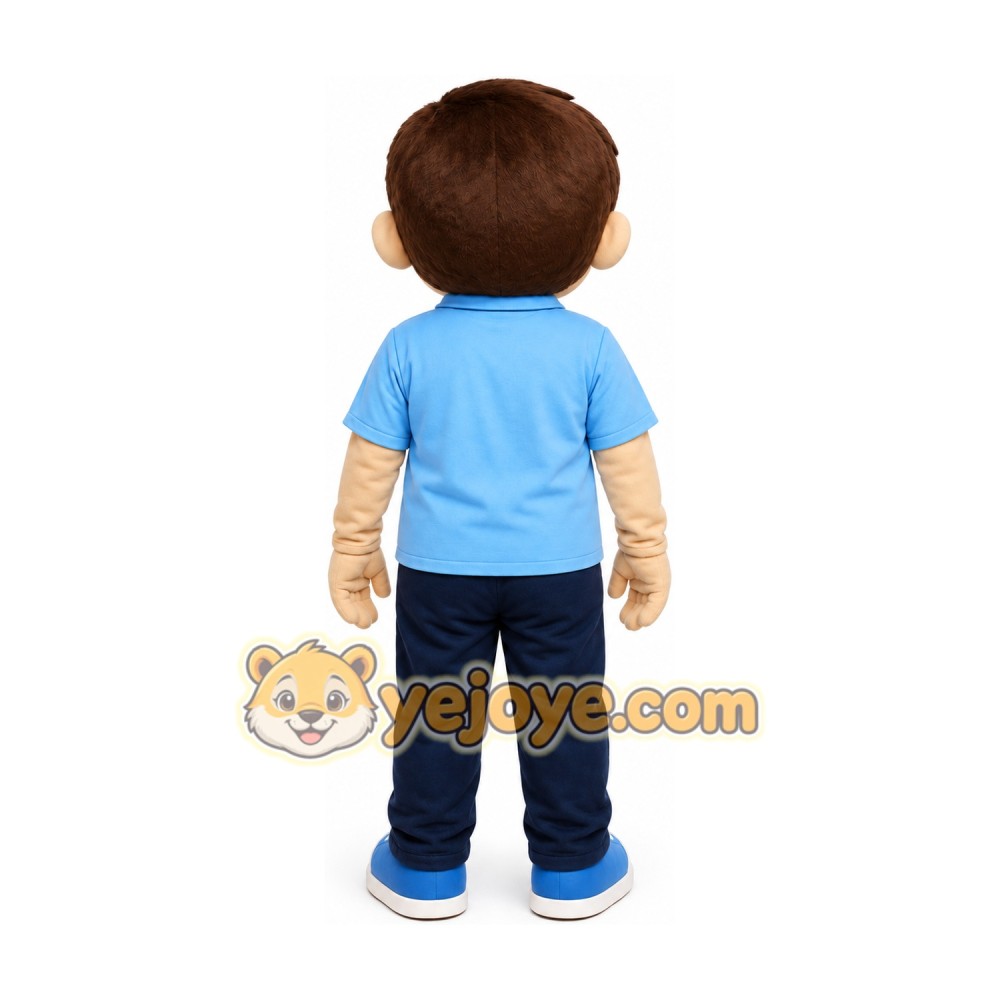 Professional Big Eyes Boy Mascot Costume Professional Big Eyes Boy Mascot Costume
