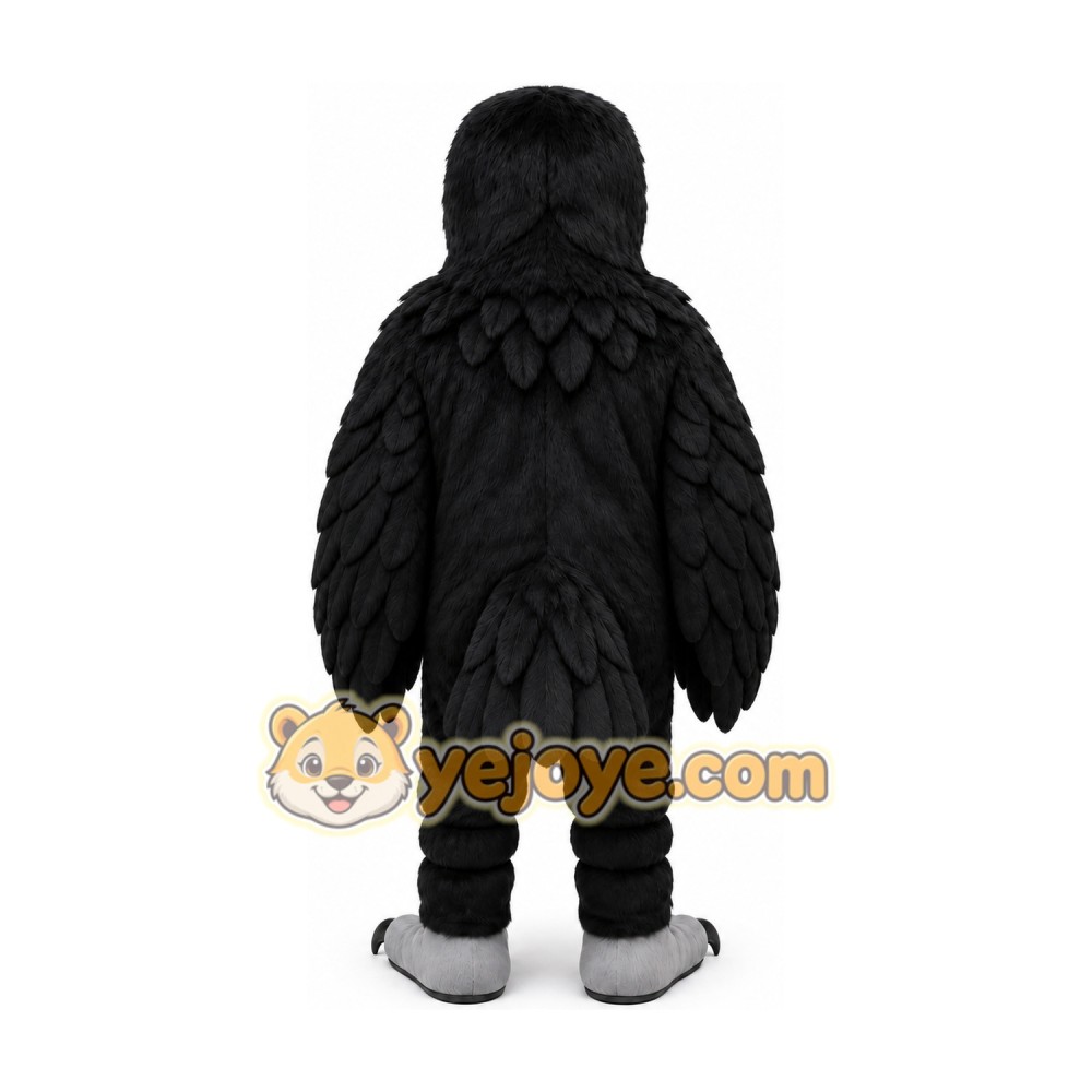 Professional Black Eagle Bird Mascot Costume