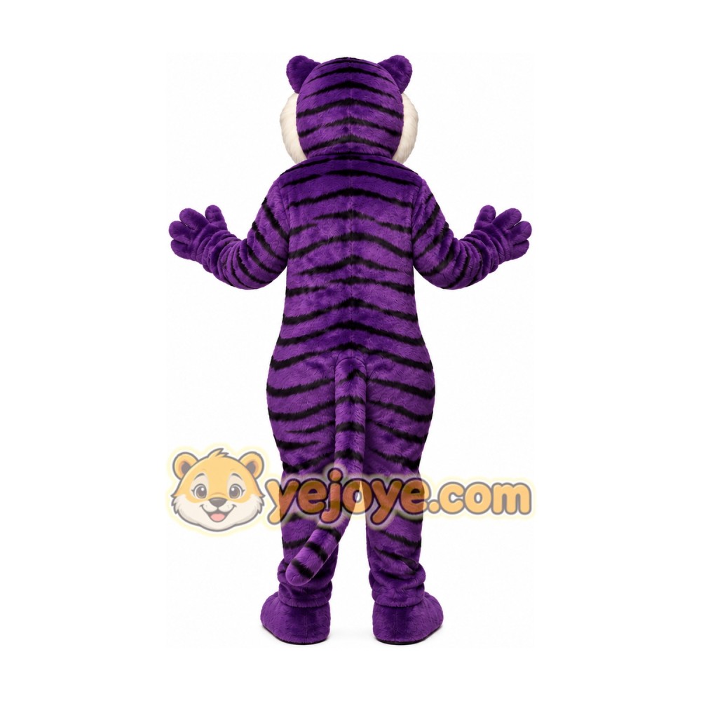 Professional Custom Purple Tiger Mascot Costume Professional Custom Purple Tiger Mascot Costume