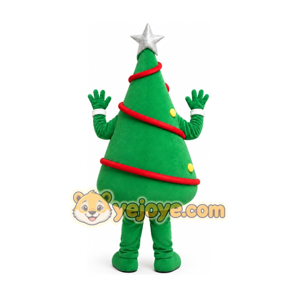 Professional Green Christmas Tree Mascot Costume