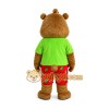 Professional Green Coat Bear Mascot Costume Professional Green Coat Bear Mascot Costume