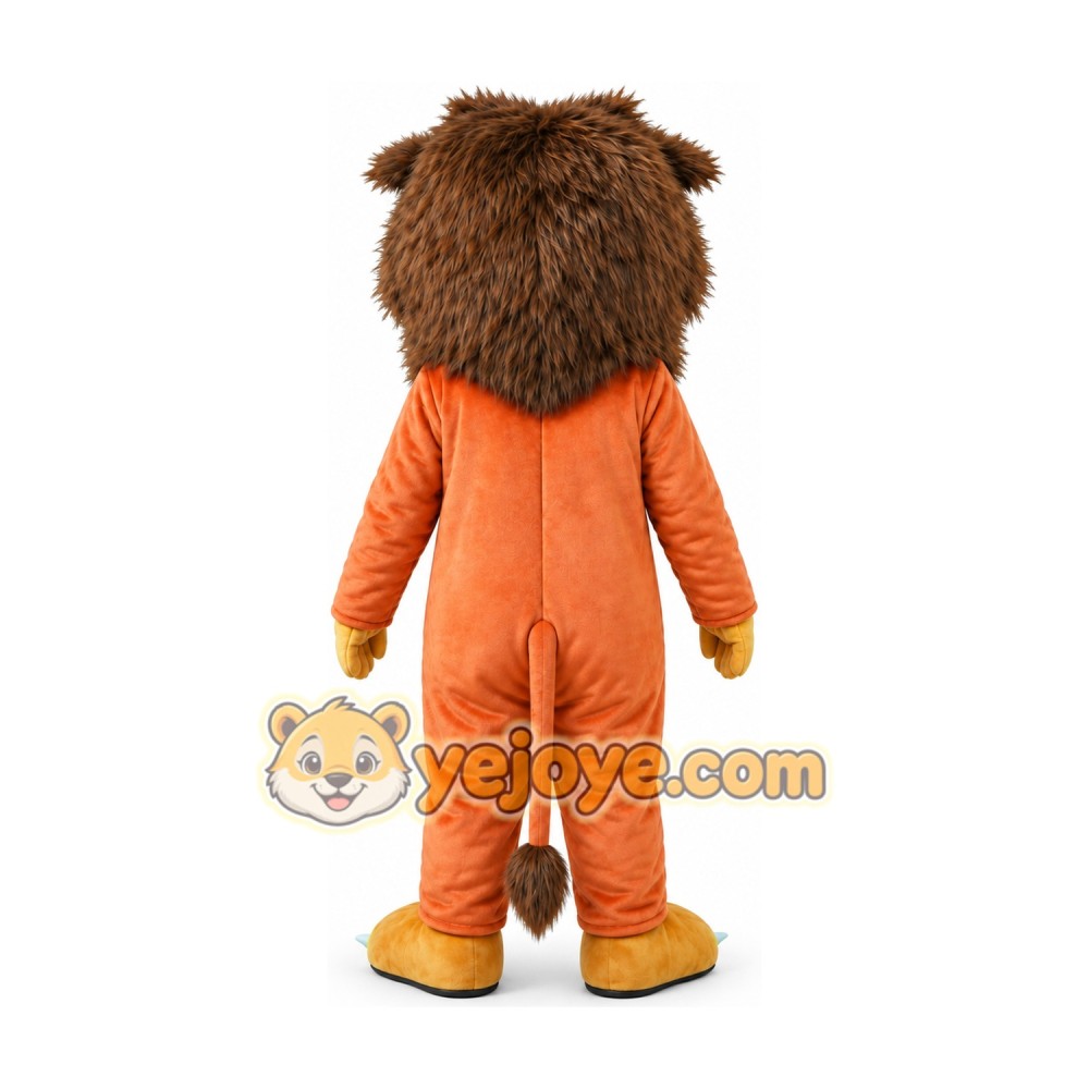 Professional Orange Brown Hair Lion Mascot Costume Professional Orange Brown Hair Lion Mascot Costume