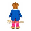 Brown Bear in Blue Coat Mascot Costume Brown Bear in Blue Coat Mascot Costume