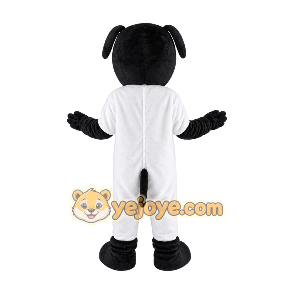Black and White Dog Mascot Costume