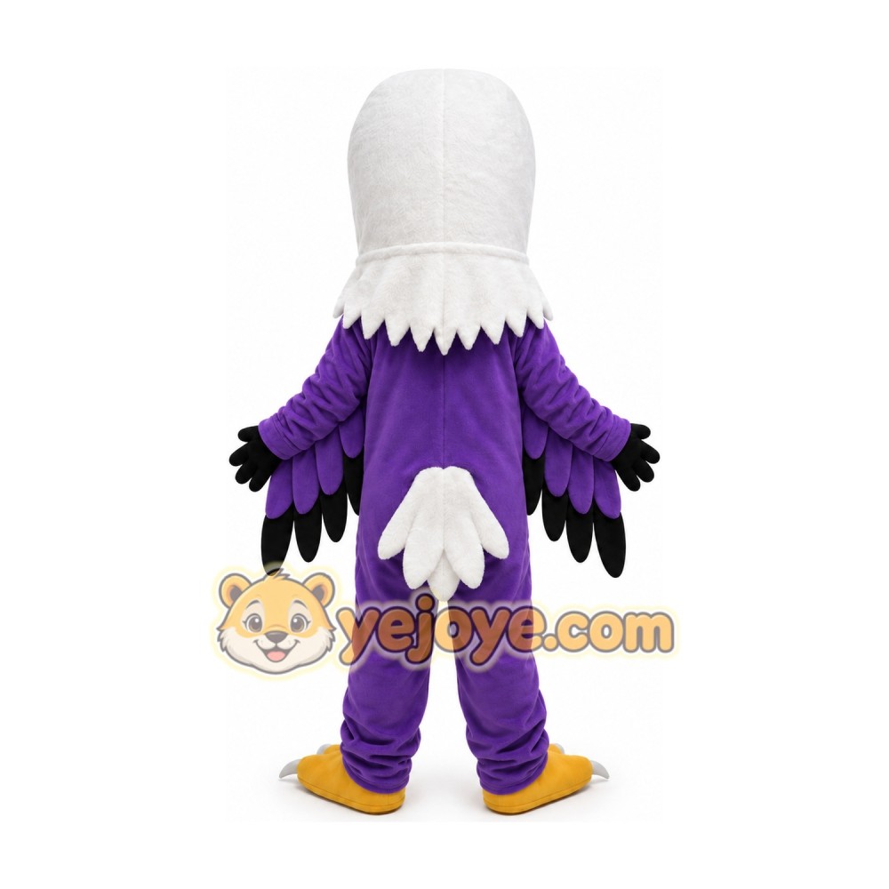 Purple Eagle Mascot Costume Purple Eagle Mascot Costume