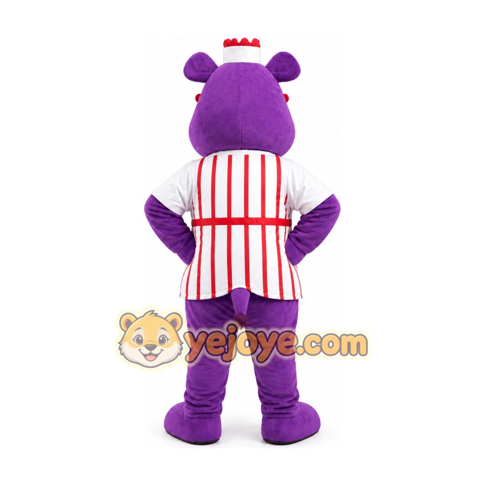 Purple Hippo Mascot Costume Purple Hippo Mascot Costume