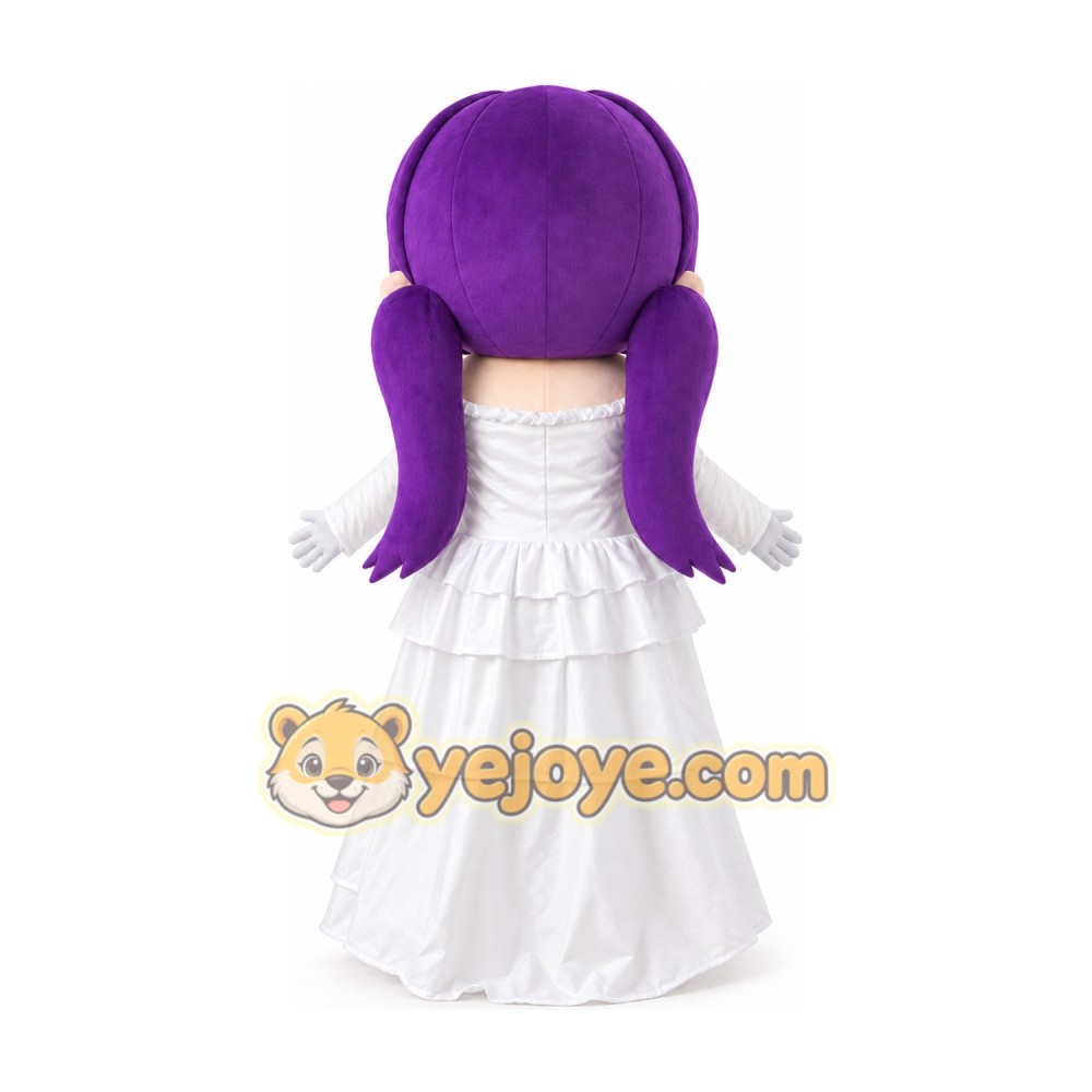 Purple-Haired Cartoon Girl Mascot Costume Purple-Haired Cartoon Girl Mascot Costume