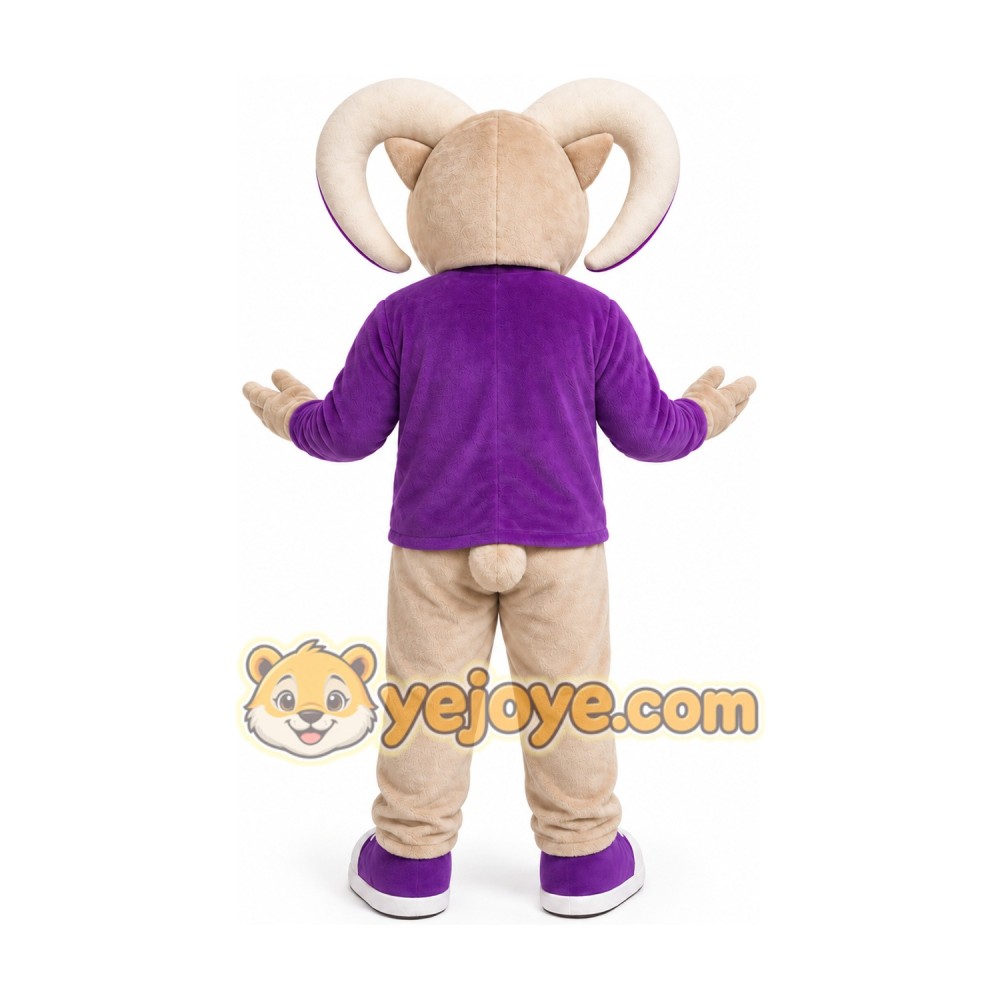 Purple Ram Mascot Costume