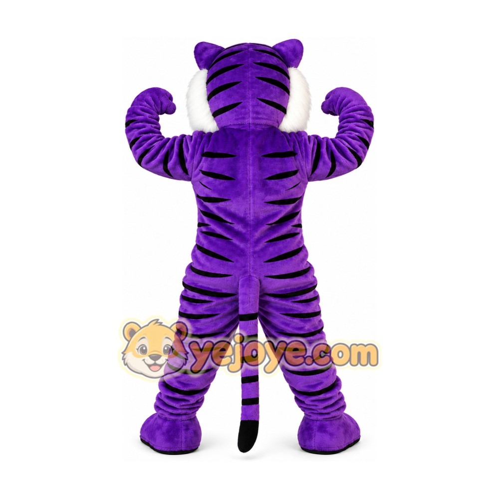 Purple Tiger Mascot Costume Purple Tiger Mascot Costume
