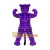 Purple Tiger Mascot Costume Purple Tiger Mascot Costume