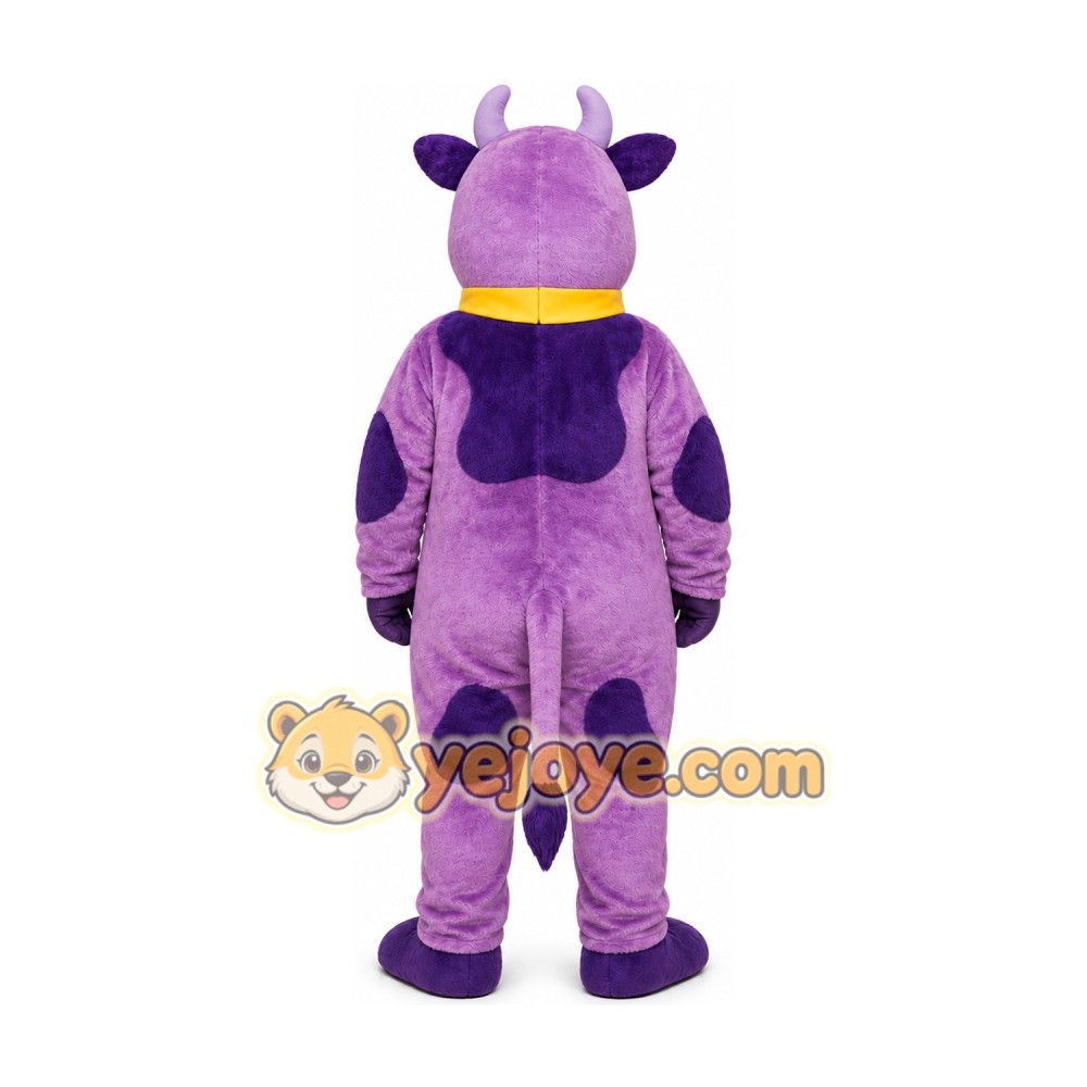 Purple Violet Bull Cow Mascot Costume Purple Violet Bull Cow Mascot Costume