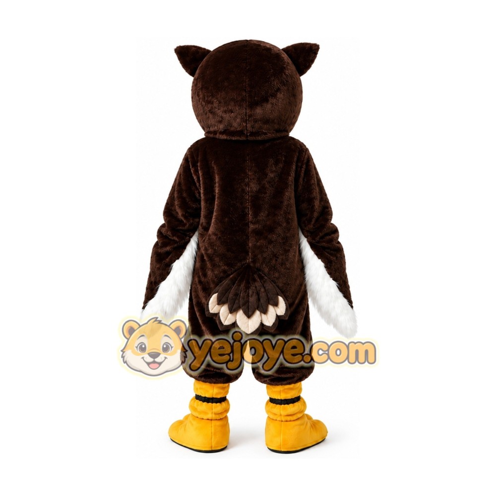 Big Brown Owl Cartoon Mascot Costume Big Brown Owl Cartoon Mascot Costume