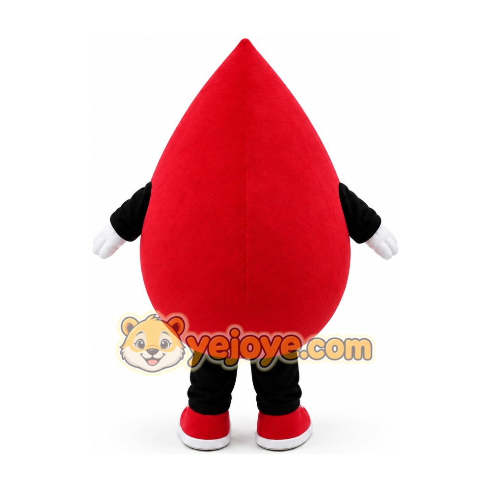 Red Drop Mascot Costume Red Drop Mascot Costume