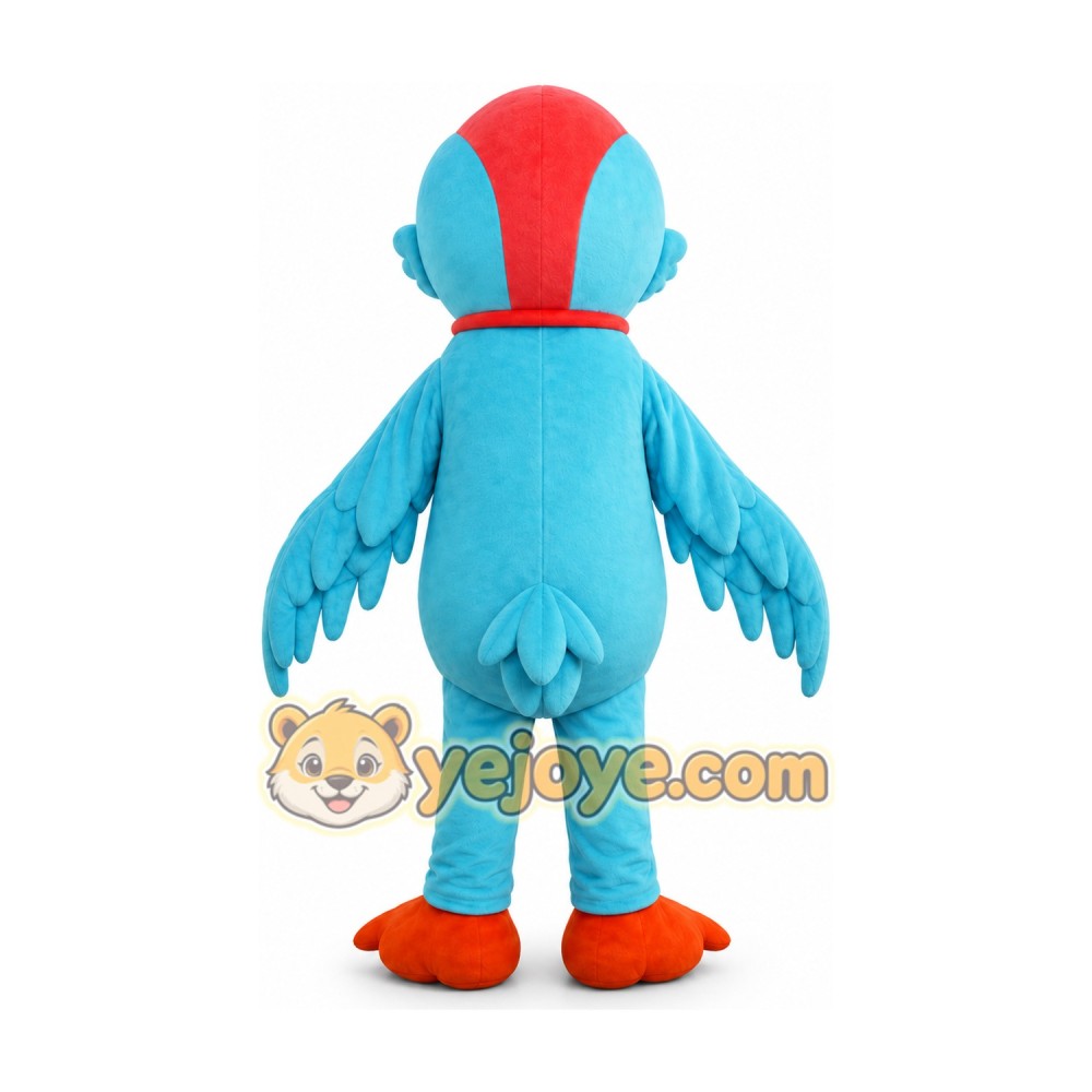 Blue and Red Bird Mascot Costume Blue and Red Bird Mascot Costume
