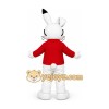 White Rabbit in Red Jacket Mascot Costume White Rabbit in Red Jacket Mascot Costume