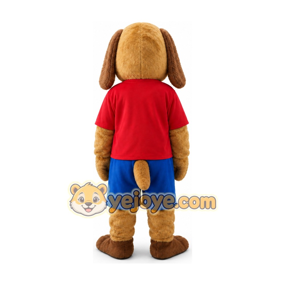Dog in Red Shirt Mascot Costume Dog in Red Shirt Mascot Costume
