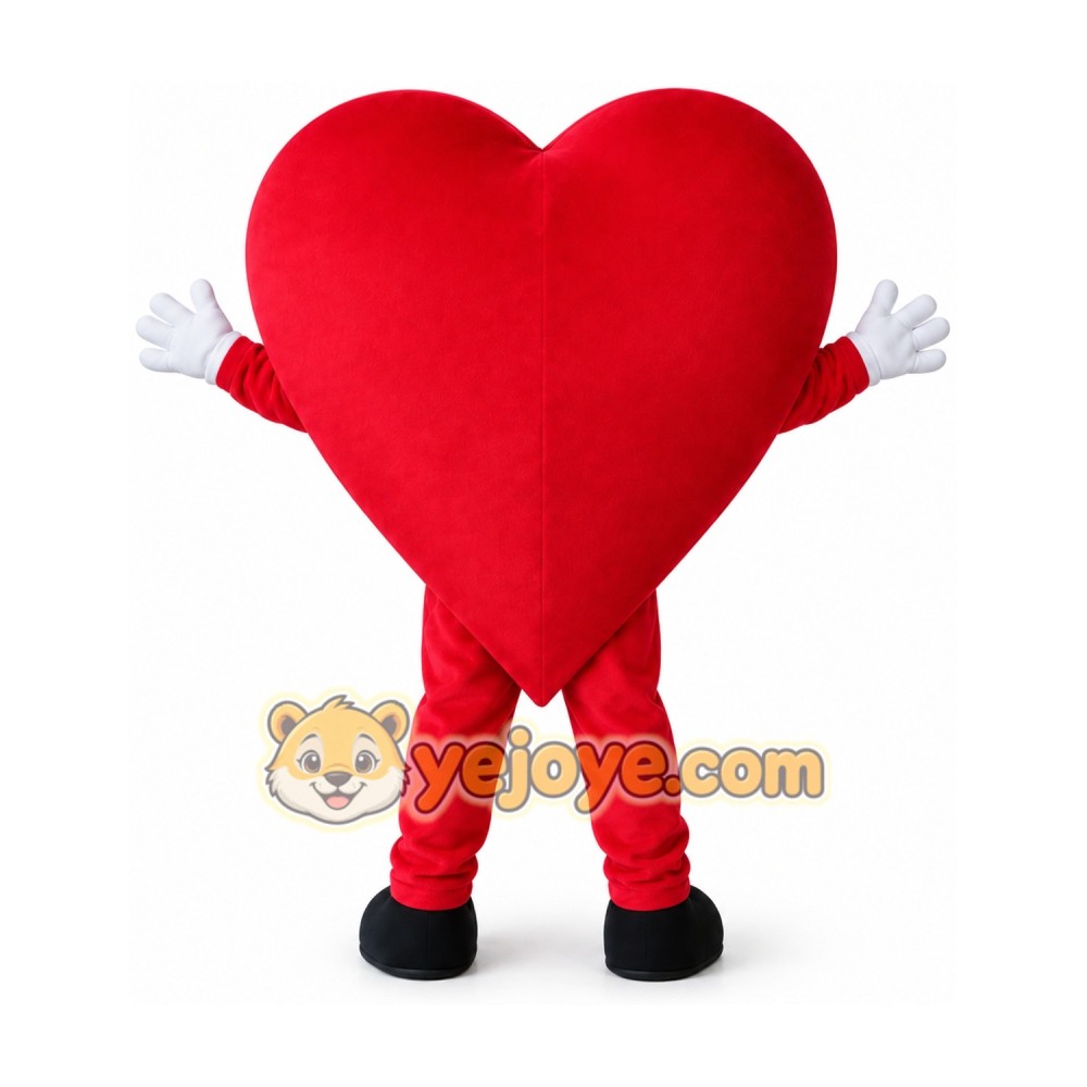 Red Heart Mascot Costume Red Heart Mascot Costume