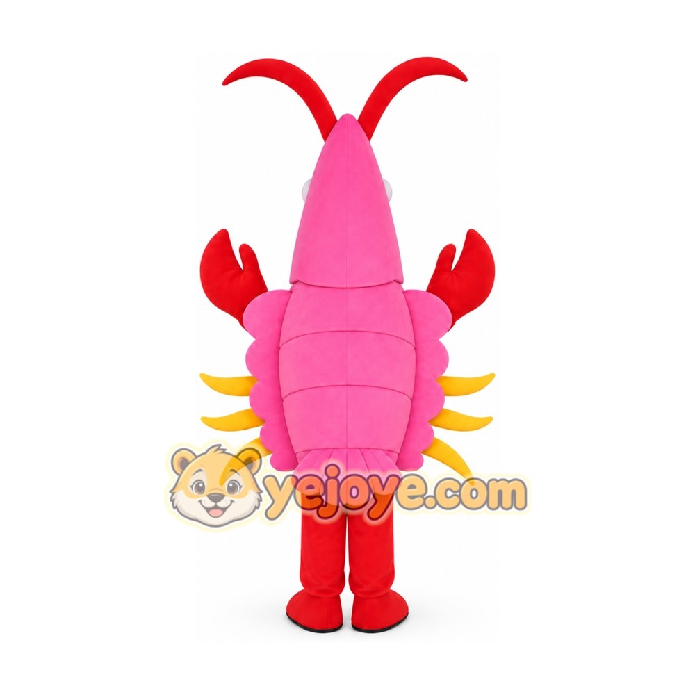 Pink Lobster Mascot Costume