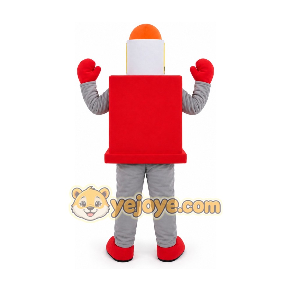 Red Robot Mascot Costume Red Robot Mascot Costume