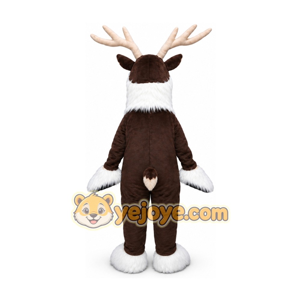 Reindeer Long Hair Cartoon Mascot Costume