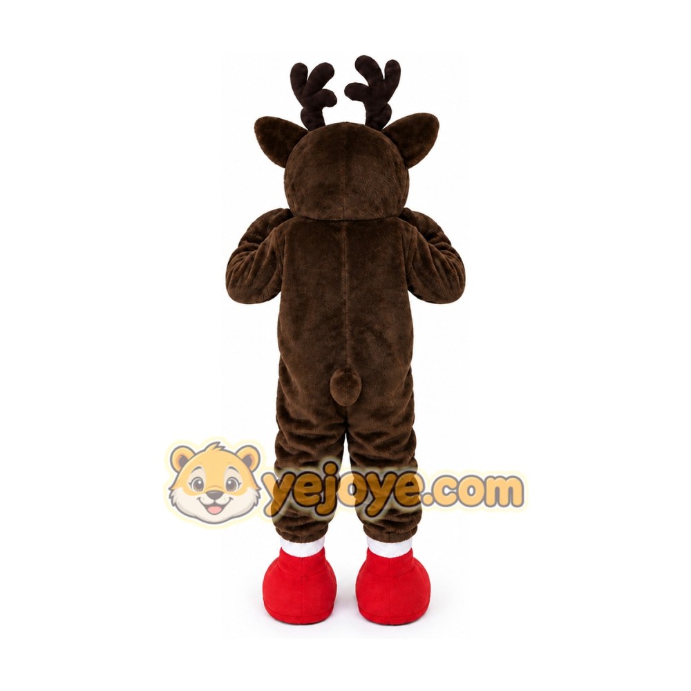 Reindeer Moose Red Nose Deer Mascot Costume