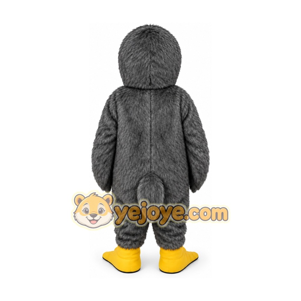 Gray Bird with Red Chest Mascot Costume Gray Bird with Red Chest Mascot Costume