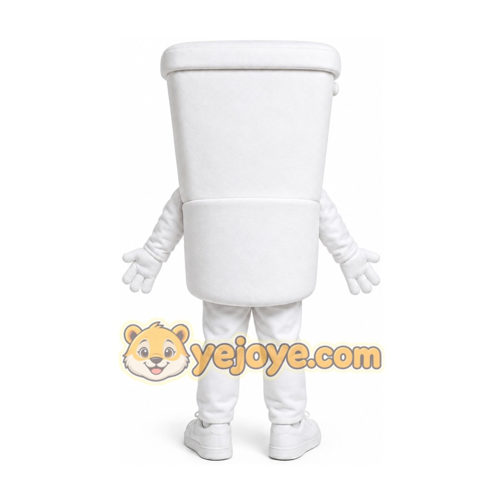 White Toilet Mascot Costume White Toilet Mascot Costume