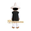 Cartoon Man in Wide Brim Hat Mascot Costume Cartoon Man in Wide Brim Hat Mascot Costume