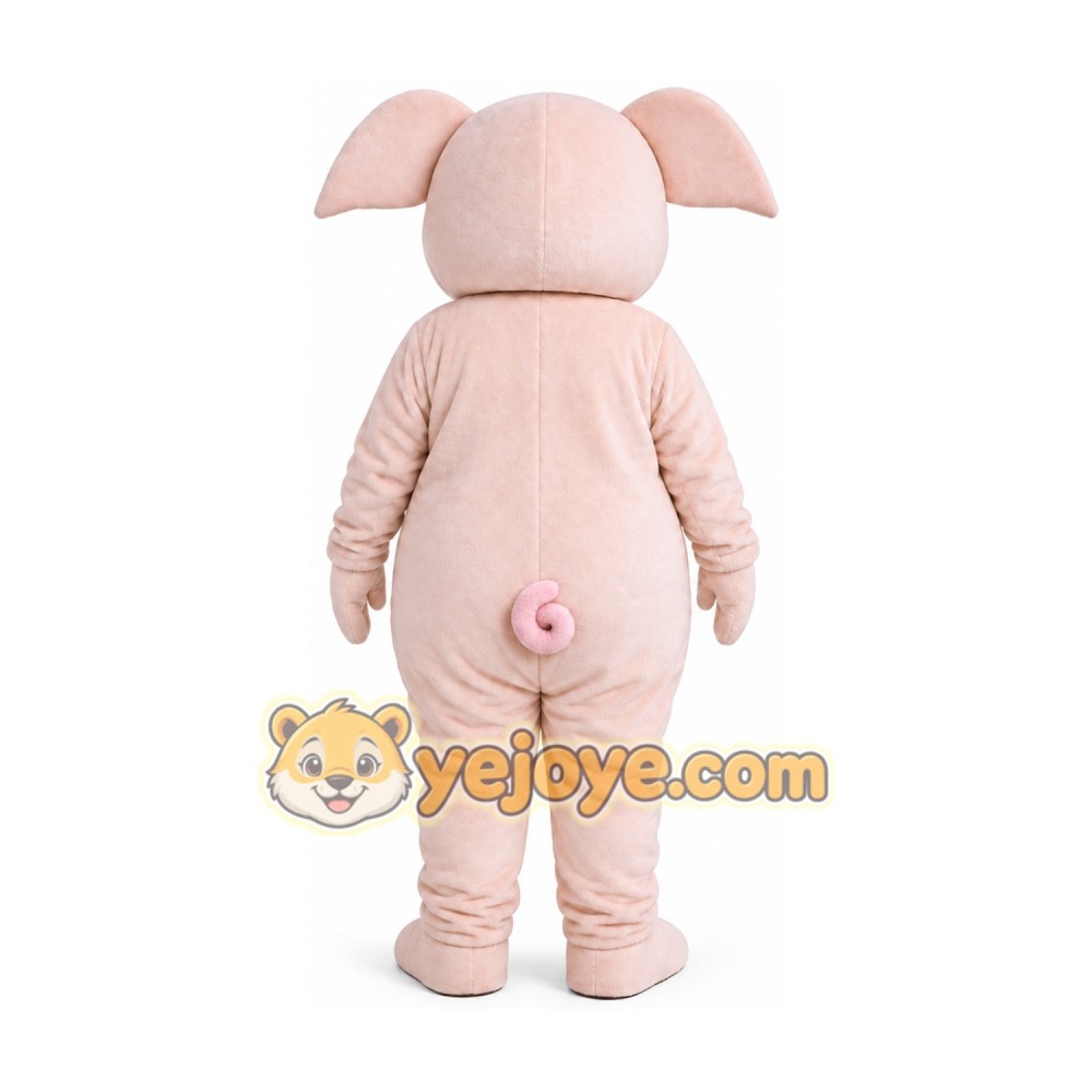 Pink Pig Mascot Costume Pink Pig Mascot Costume