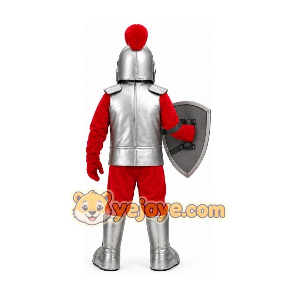 Silver Knight Mascot Costume Silver Knight Mascot Costume