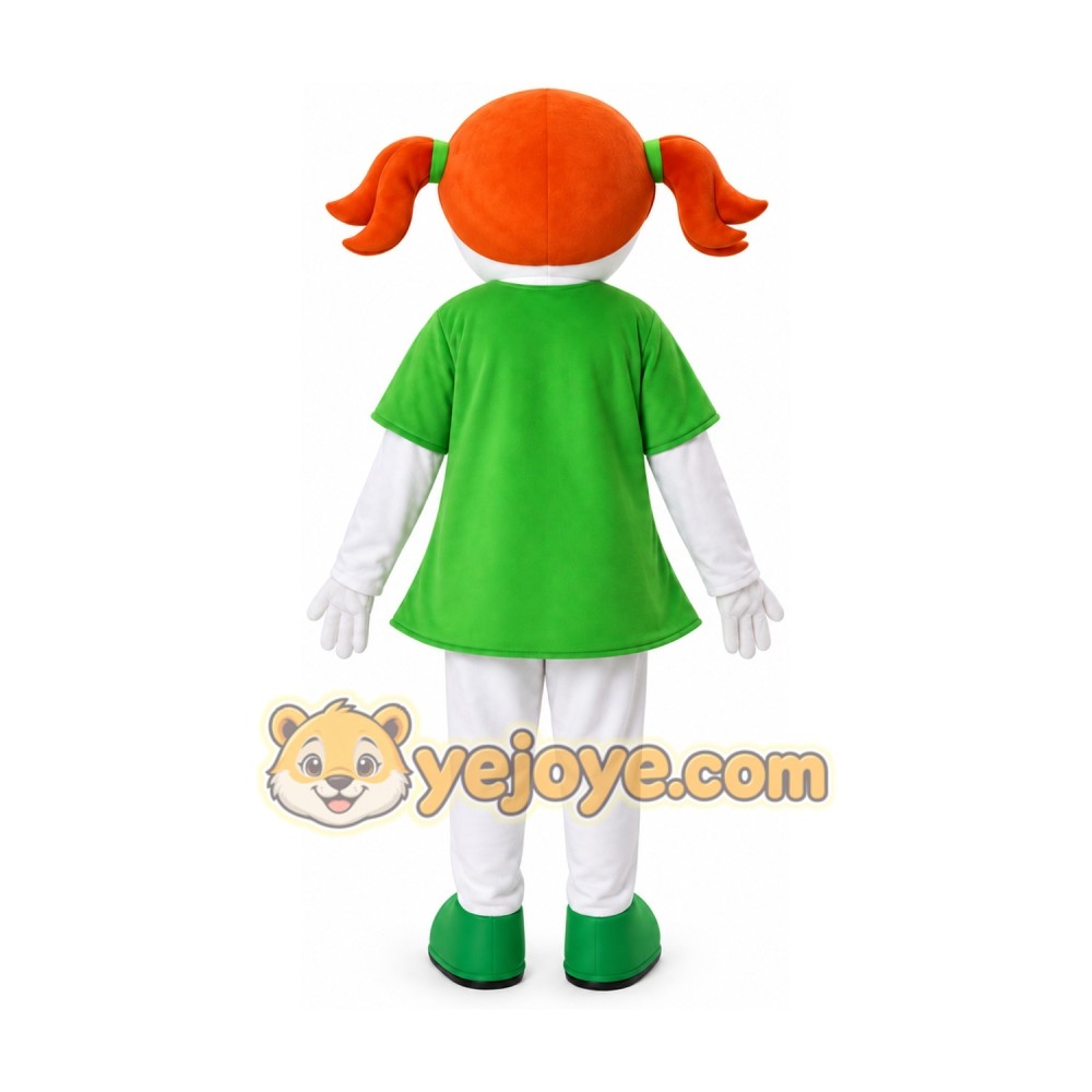 Smiling Girl Mascot Costume