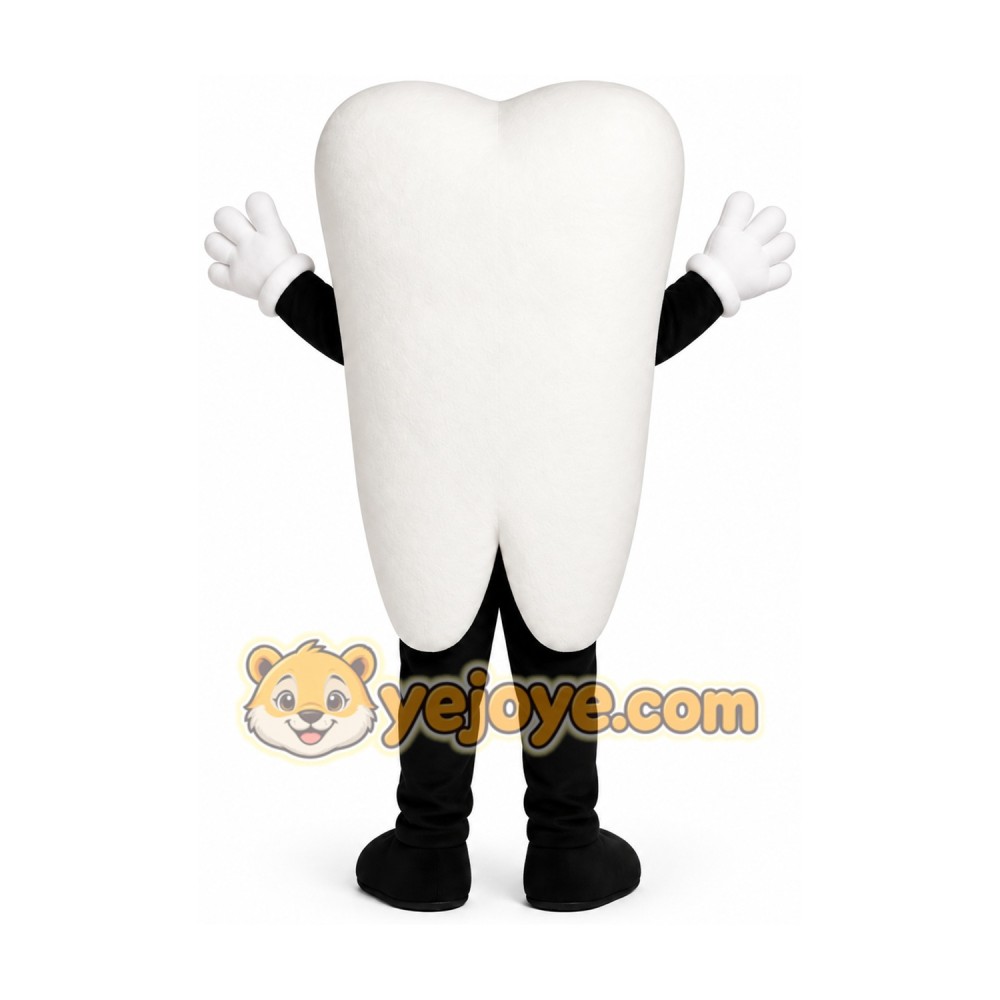 White Tooth Mascot Costume White Tooth Mascot Costume