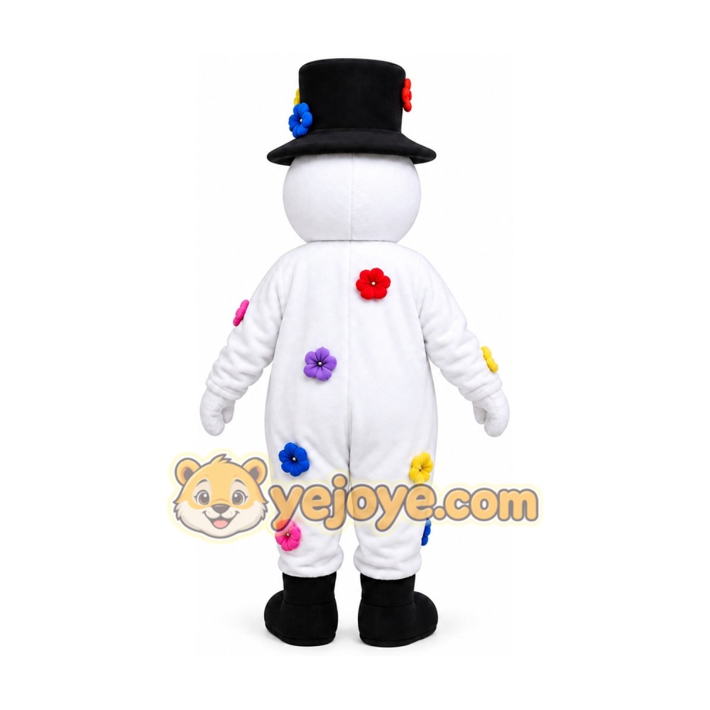 Snowman Mascot Costume Cartoon Character
