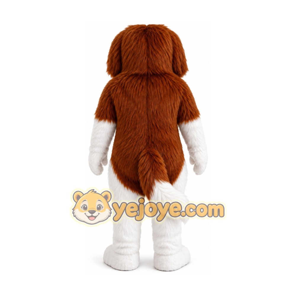 Brown and White Dog Mascot Costume Brown and White Dog Mascot Costume