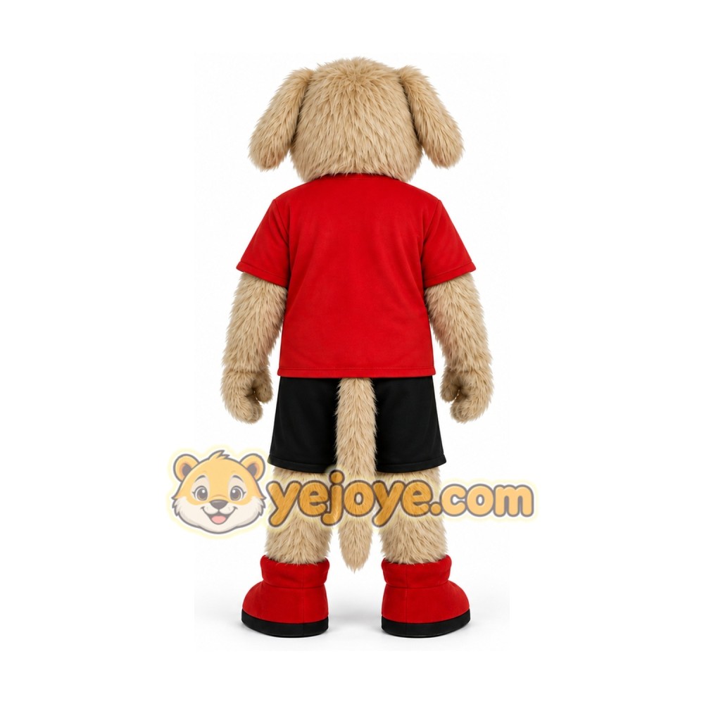 Sport Beige Dog Mascot Costume for Adult Sport Beige Dog Mascot Costume for Adult