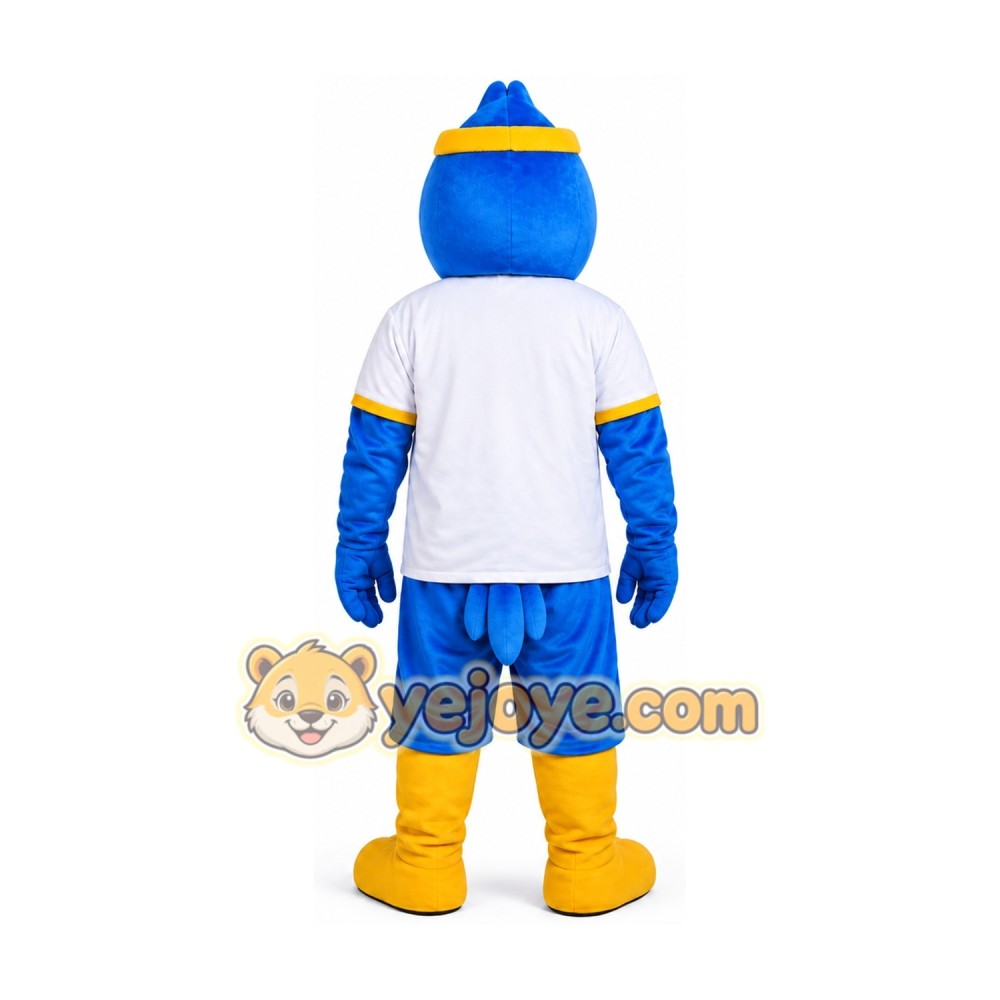 Blue Bird in Sports Outfit Mascot Costume Blue Bird in Sports Outfit Mascot Costume