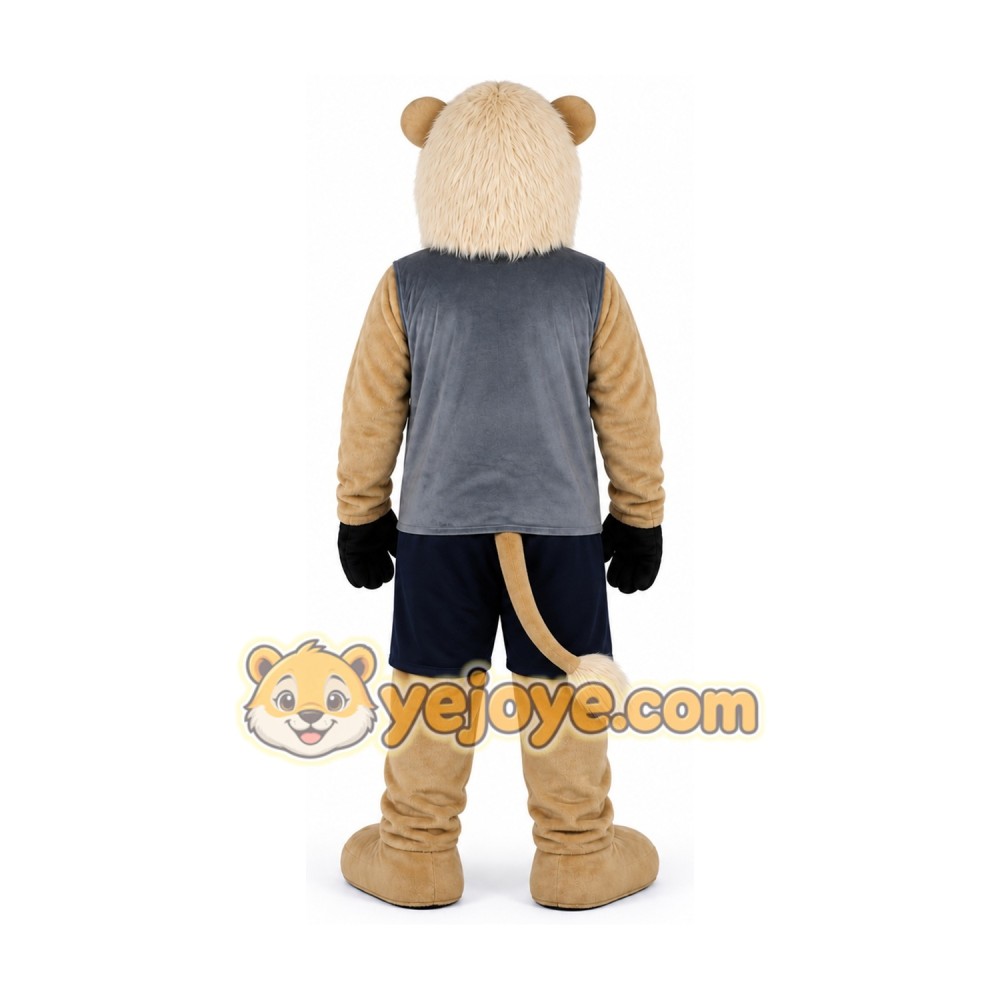 Beige Lion Mascot Costume Beige Lion Mascot Costume