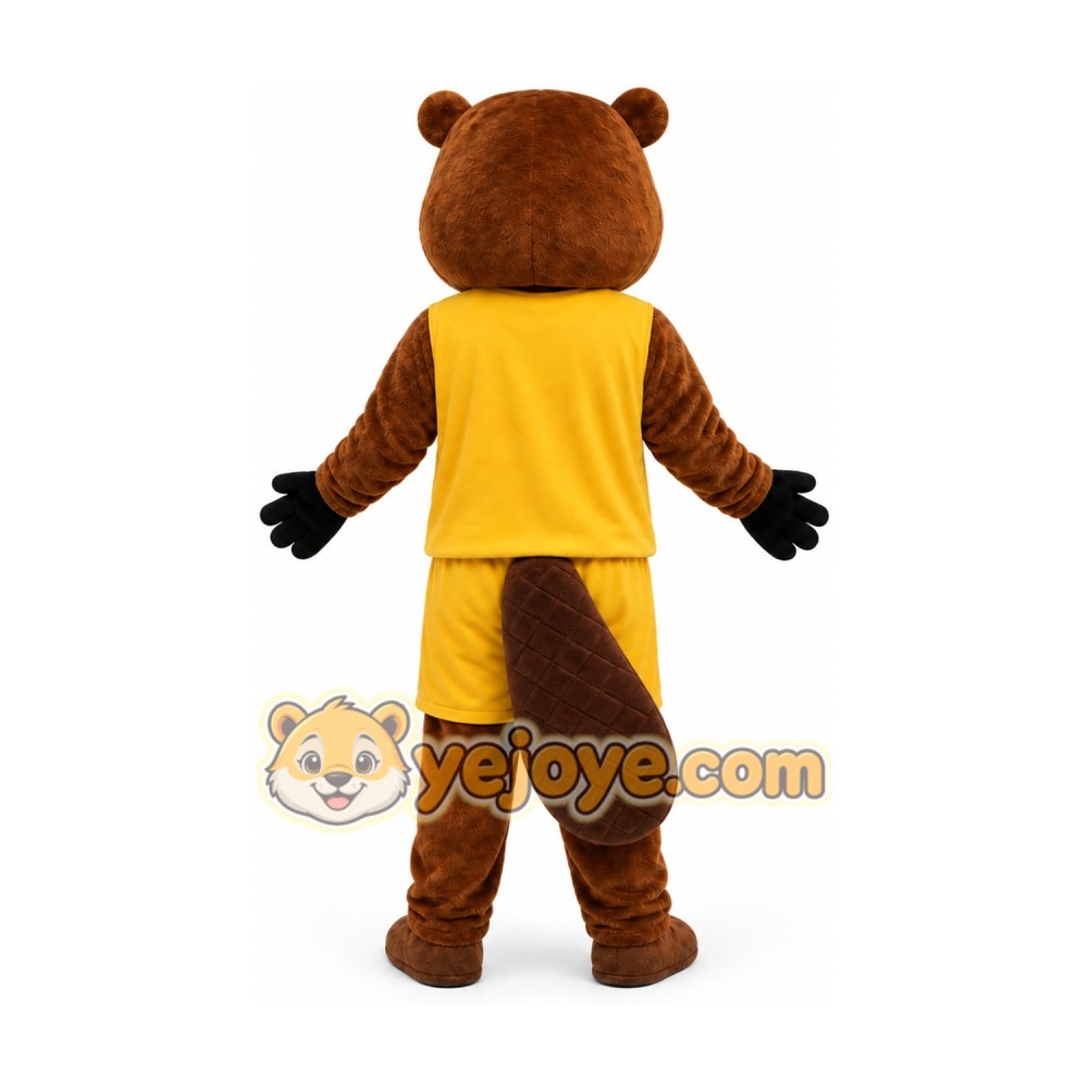 Sport Brown Beaver Mascot Costume for Adult