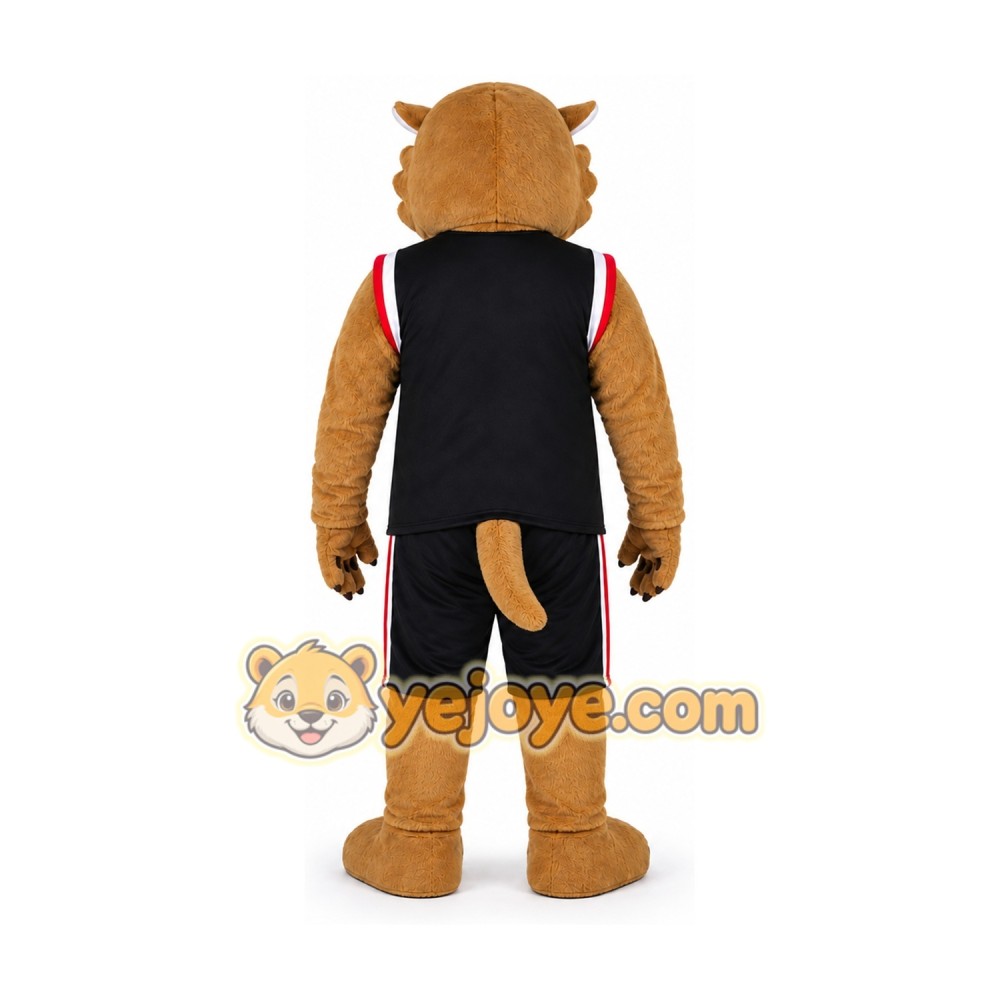 Brown Wildcat Sports Player Mascot Costume Brown Wildcat Sports Player Mascot Costume
