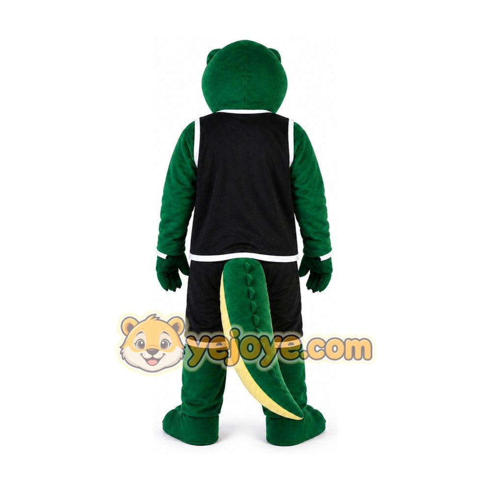 Green Crocodile Sports Player Mascot Costume Green Crocodile Sports Player Mascot Costume