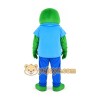 Green Frog in Blue Shirt Mascot Costume Green Frog in Blue Shirt Mascot Costume