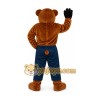 Brown Bear in Blue Pants Mascot Costume Brown Bear in Blue Pants Mascot Costume