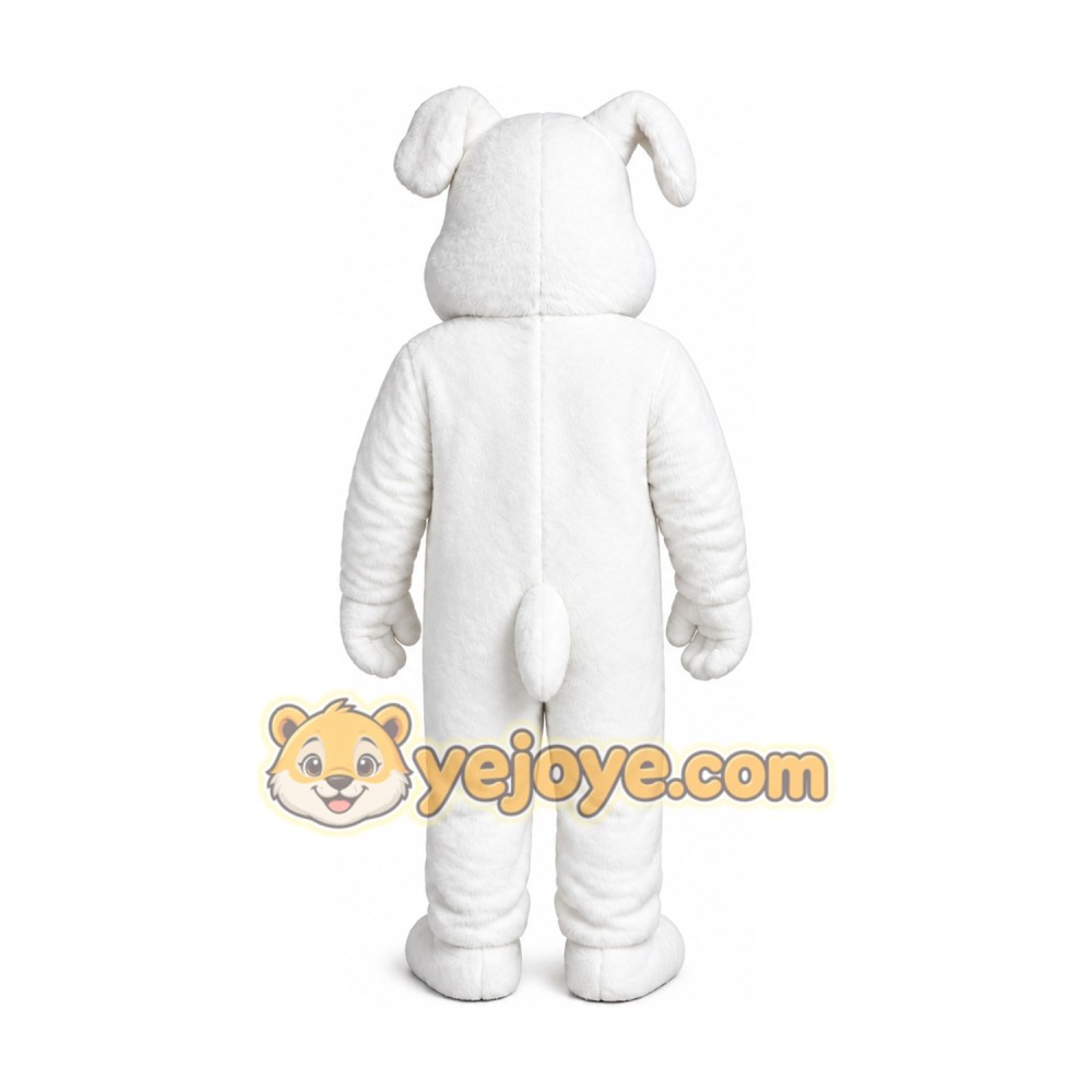 Big White Dog Mascot Costume