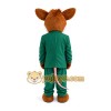 Brown Mouse in Green Suit Mascot Costume Brown Mouse in Green Suit Mascot Costume