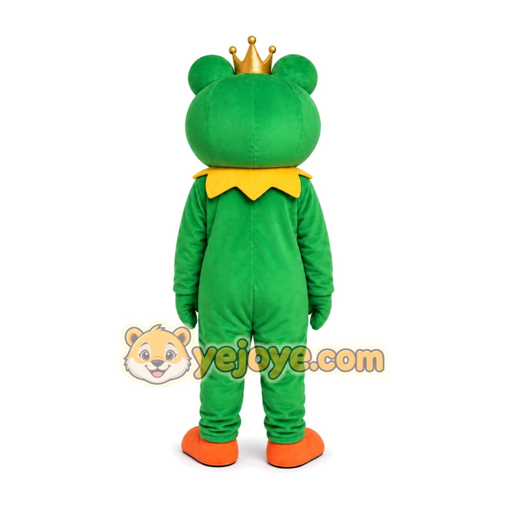 The Frog Prince Fancy Cartoon Mascot Costume The Frog Prince Fancy Cartoon Mascot Costume