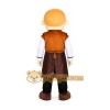 Birthday Brown Gingerbread Man Cartoon Mascot Costume Birthday Brown Gingerbread Man Cartoon Mascot Costume