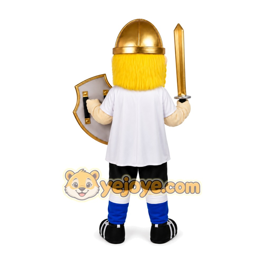Warrior Knight Cavalier Paladin Mascot Costume Warrior Knight Cavalier Paladin Mascot Costume