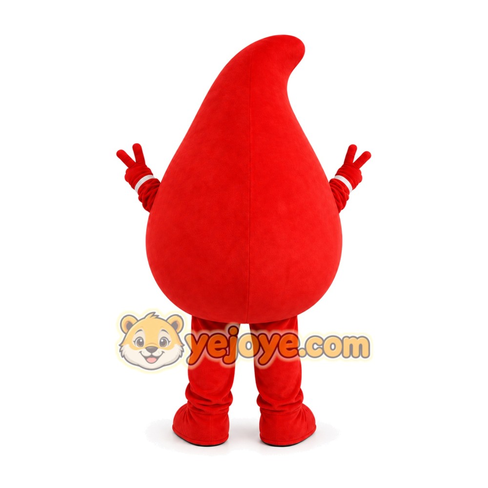 Water Drop Blood Adult Cartoon Mascot Costume Water Drop Blood Adult Cartoon Mascot Costume